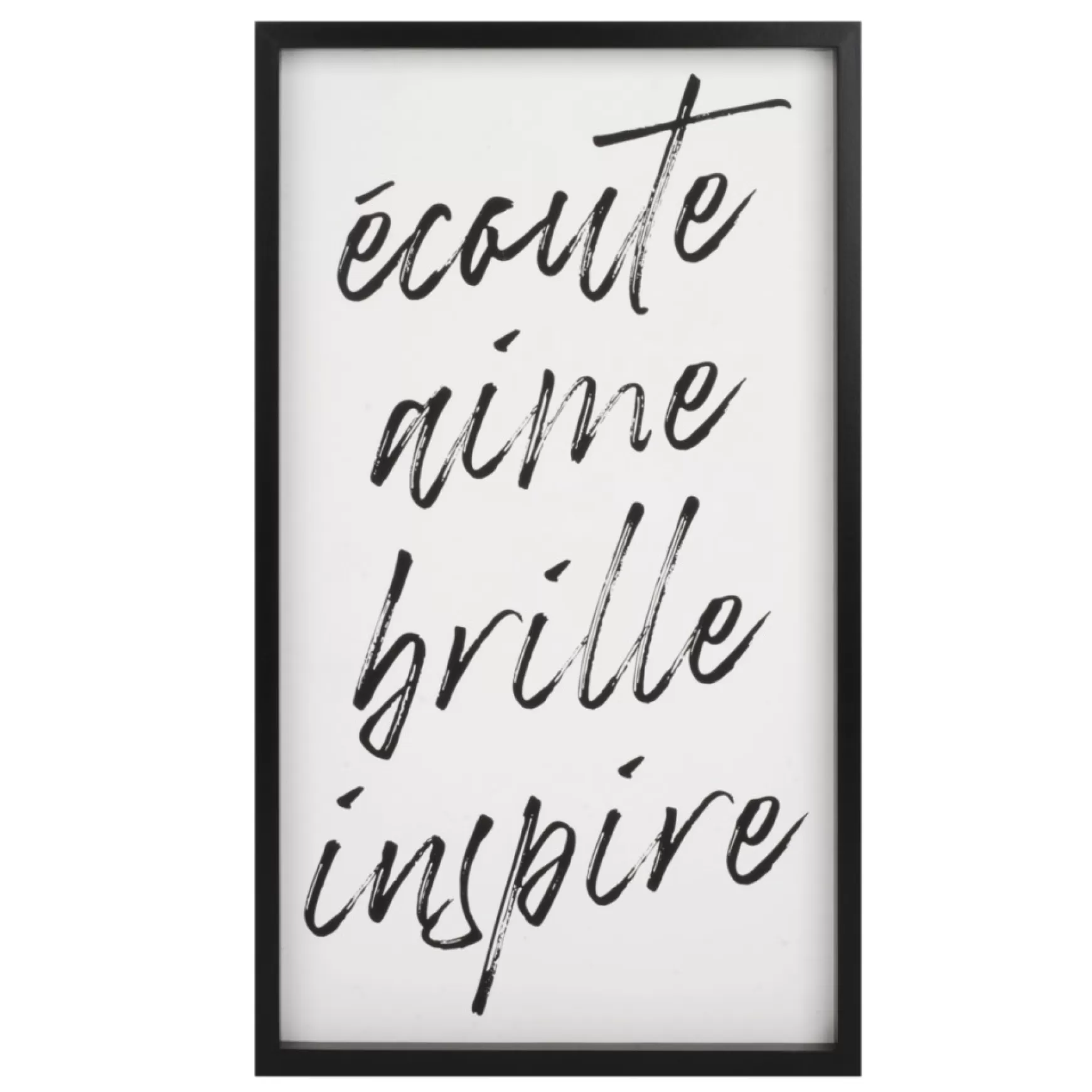 Plates & Wall Frames*Attitudes Import Wall Plate - Ecoute, Aime