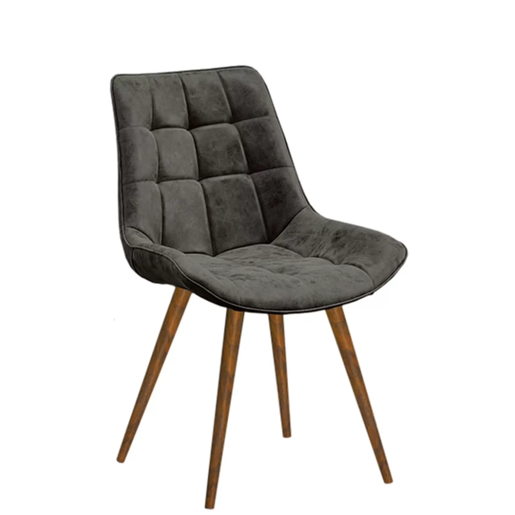 Chairs*Collection Tuff Avenue Walnut Feet Chair - Cowboy Charcoal