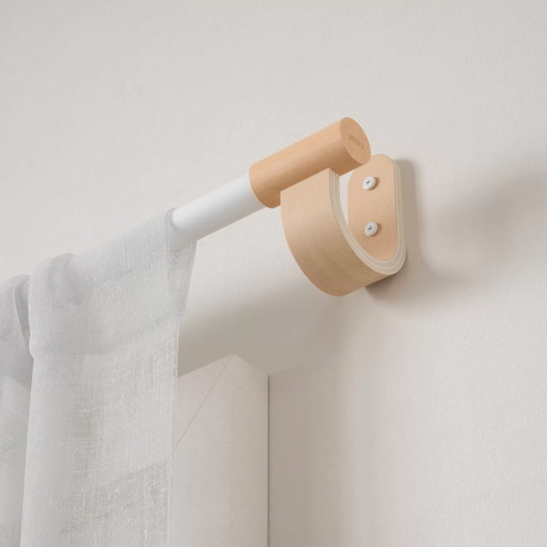 Poles & Curtains*Umbra White Curtain Rod - Bellwood
