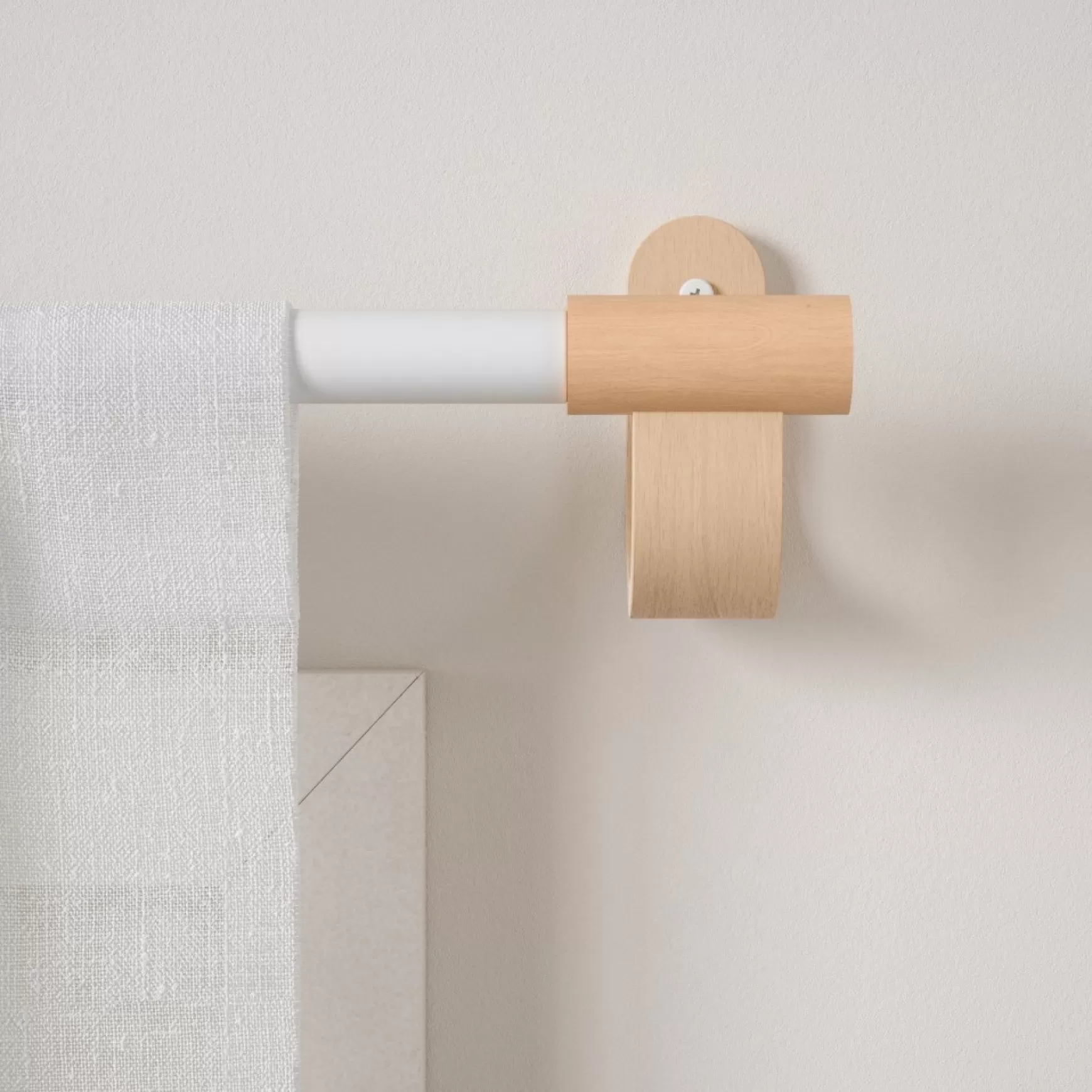 Poles & Curtains*Umbra White Curtain Rod - Bellwood