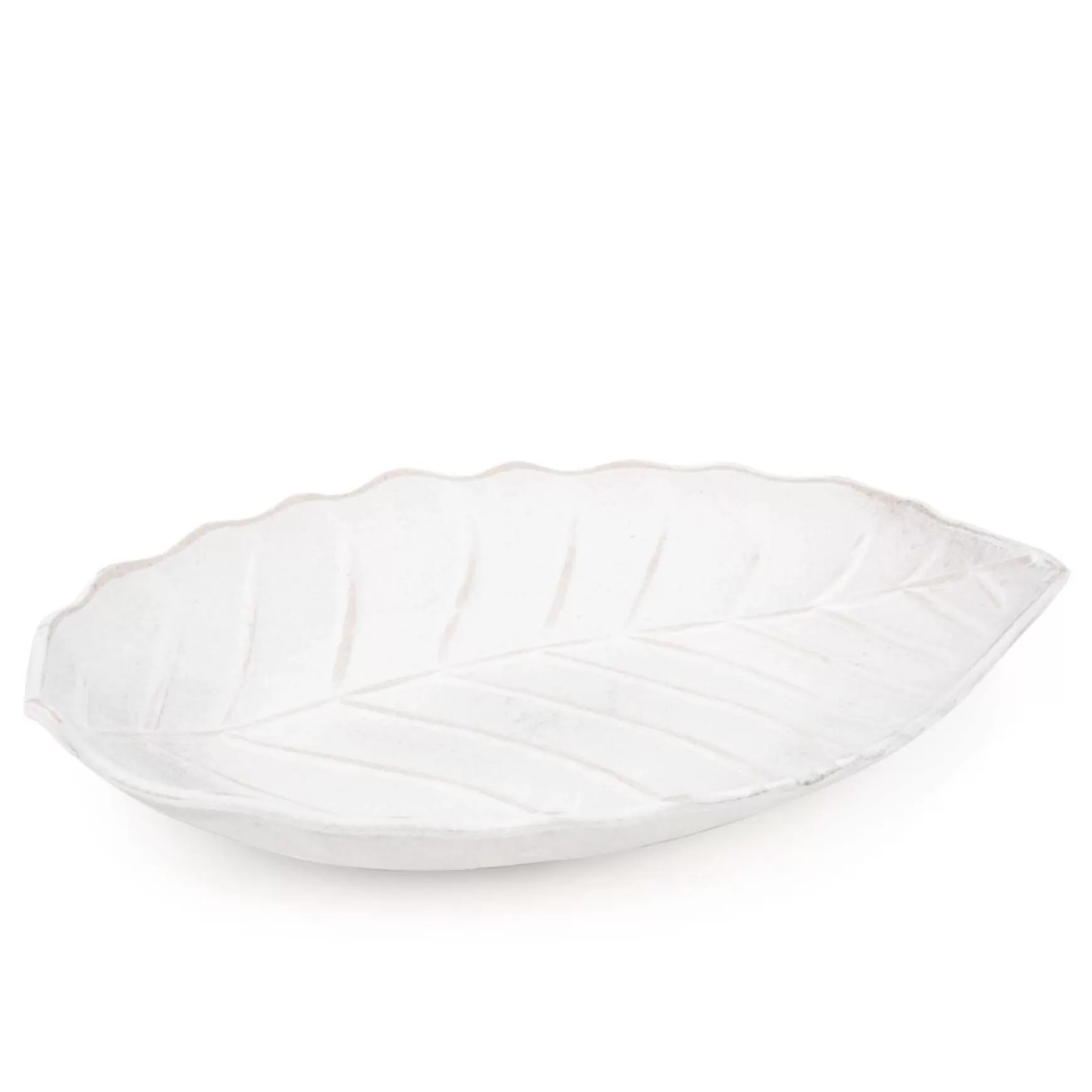 Plates, Trays & Containers*Attitudes Import White Leaf Tray