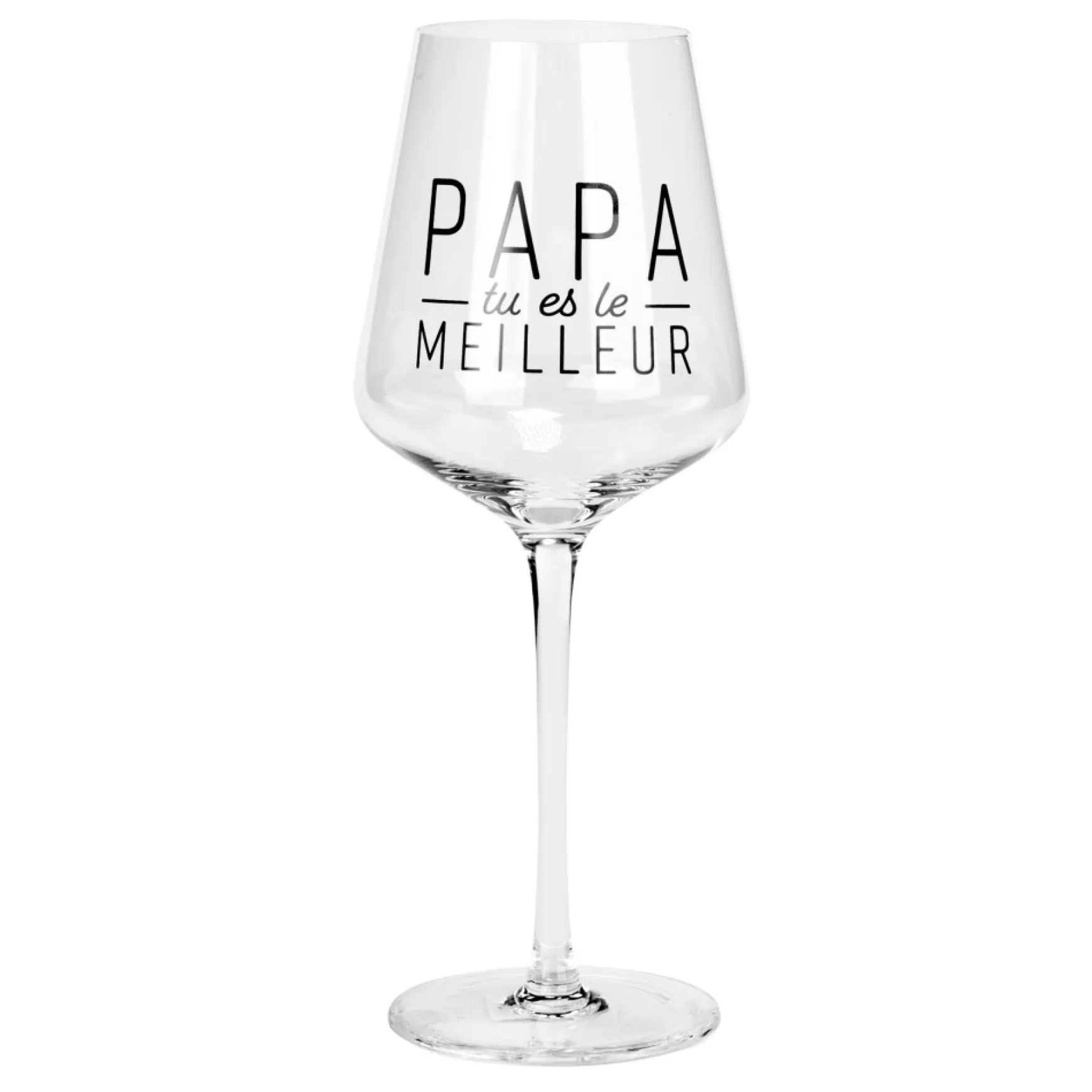 All For Wine*Attitudes Import 2 Wine Glass - Papa Tu Es Le Meilleur