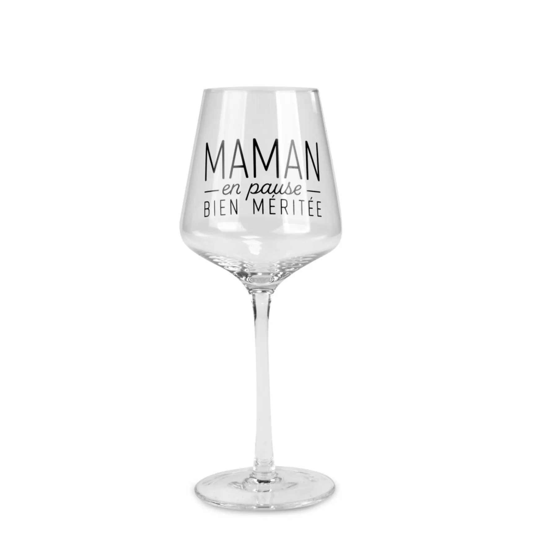 Products With Text*Attitudes Import 2 Wine Glass - Pause Maman