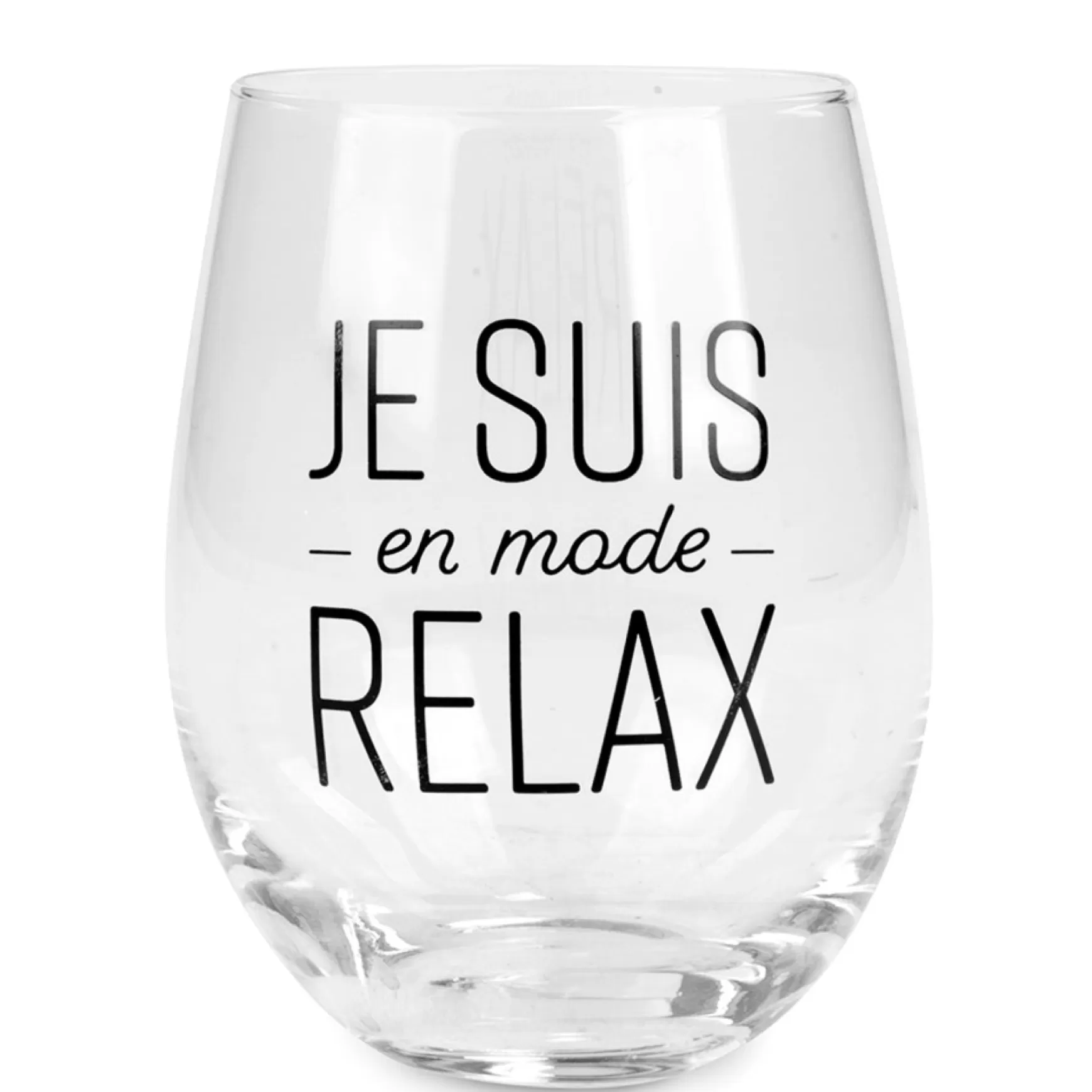 All For Wine*Attitudes Import 2 Wine Glass Without Stem - Je Suis En Mode Relax