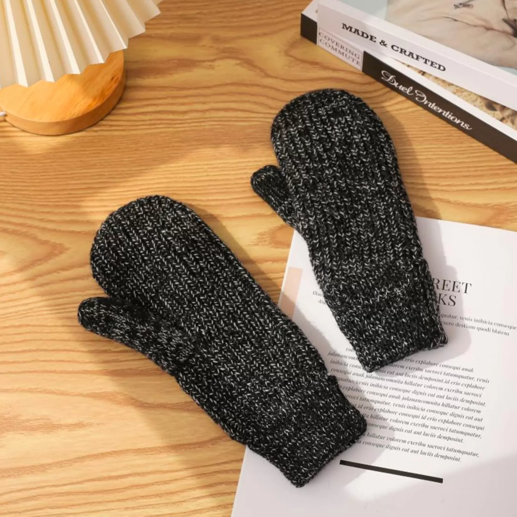 Scarves, Gloves & Hats*Pathz Wool And Acrylic Mittens - Black