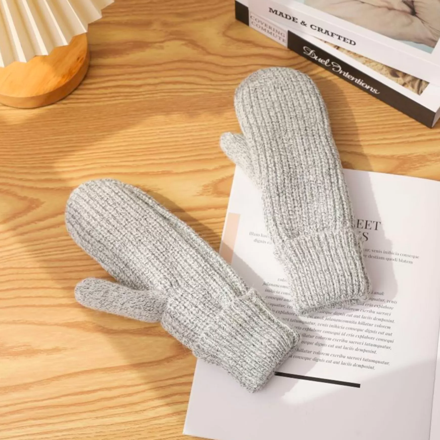 Scarves, Gloves & Hats*Pathz Wool And Acrylic Mittens - Grey