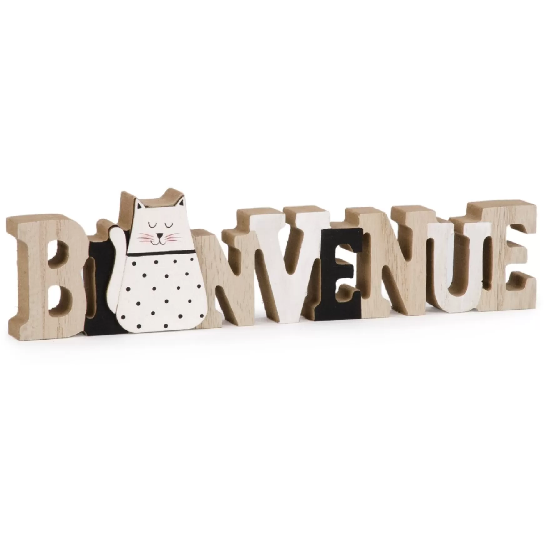 Decorative Objects*Attitudes Import Word "Bienvenue" - Cat